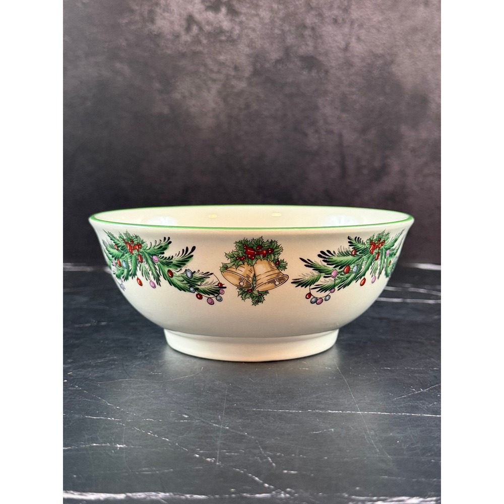 VTG 2005 Spode Christmas Tree Garland Soup Cereal 6in Bowl MINT!